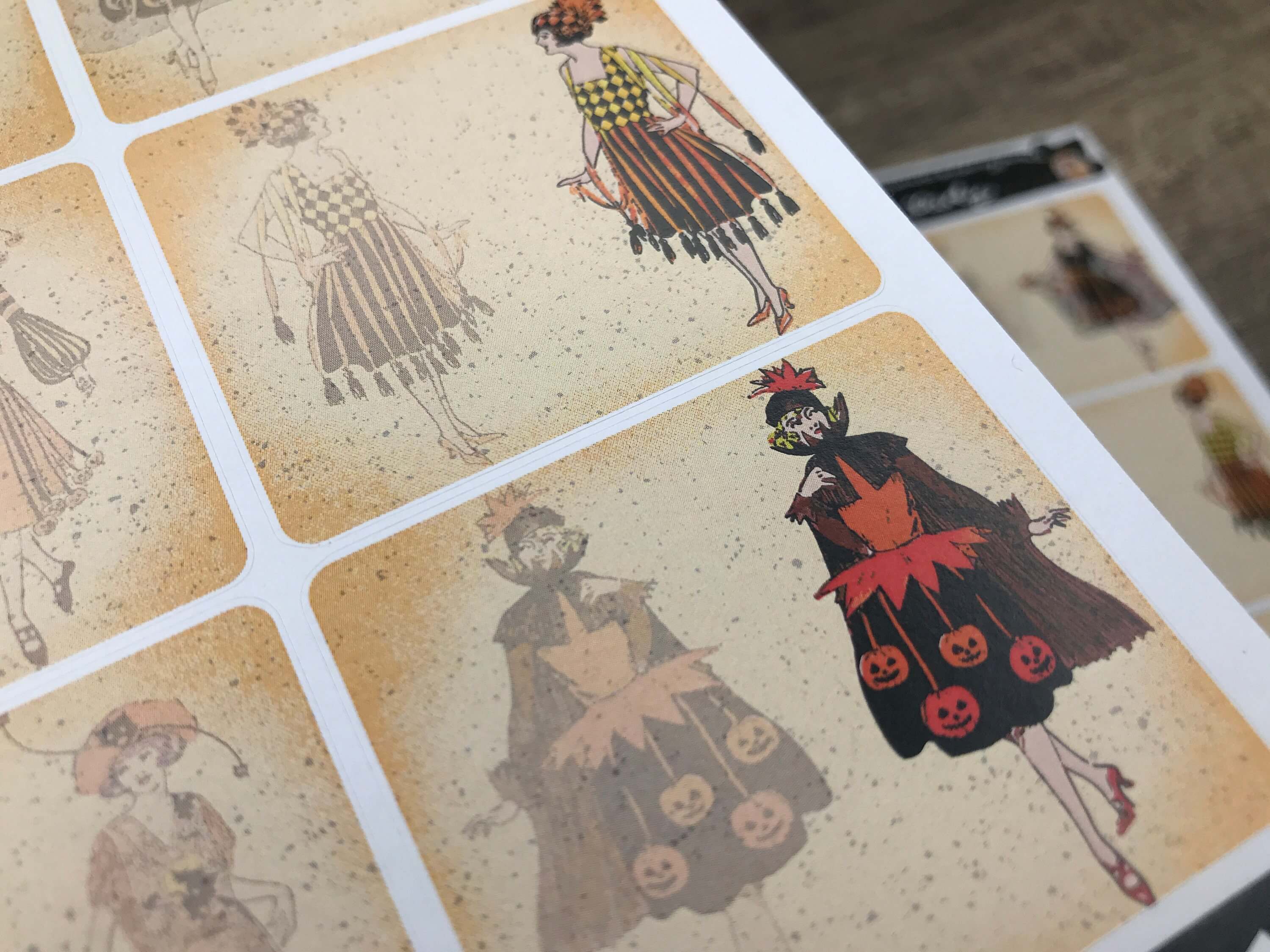 Halloween Costume Stickers | ‘Costume Party’ Sticker Sheet • Kia Creates