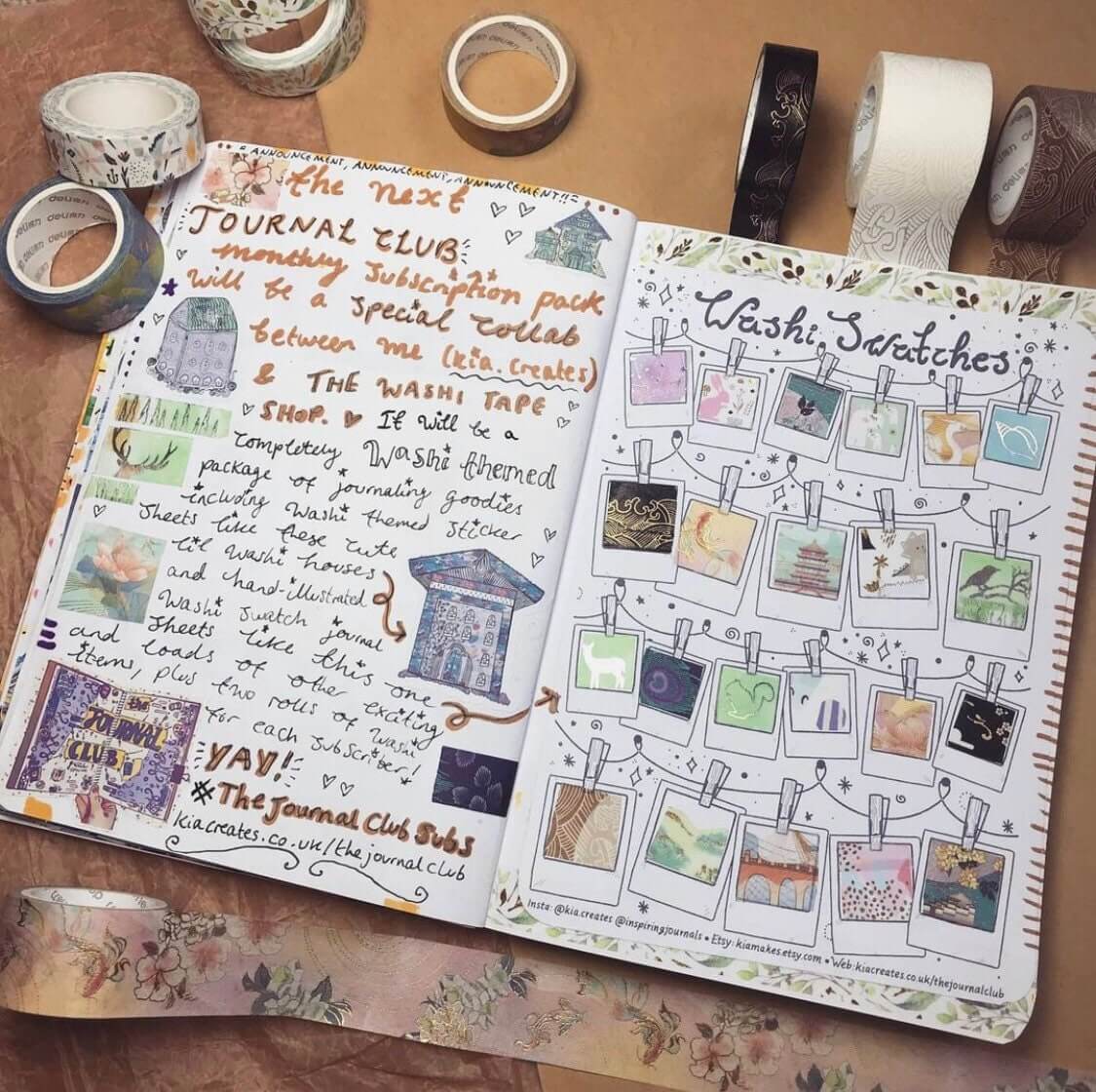 Washi Swatch Printables | Washi Tape Swatches • Kia Creates