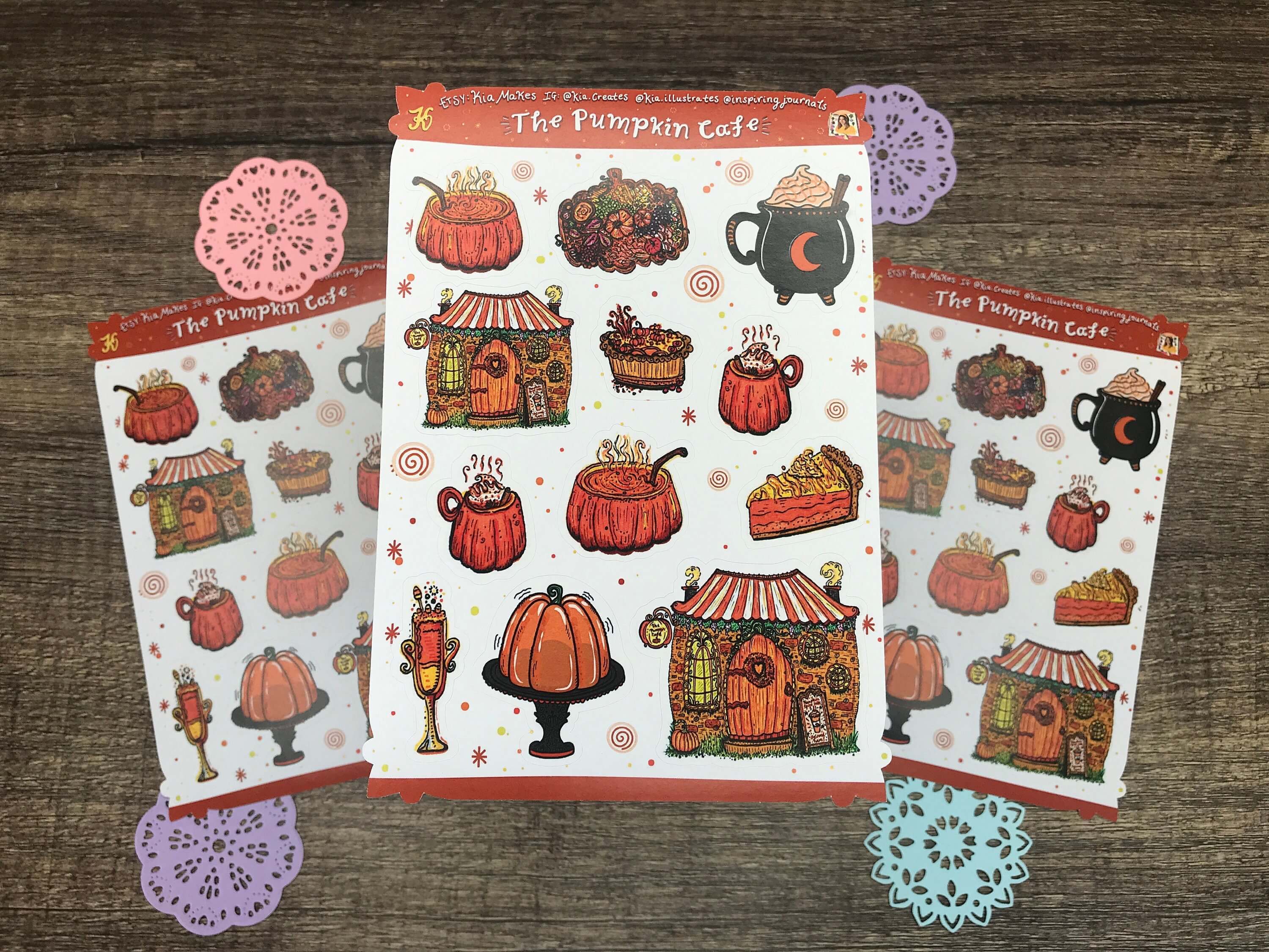 Pumpkin Café Stickers