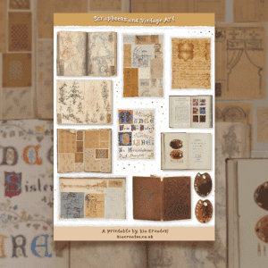 Vintage Scrapbook Printable - Junk journal art download - Printable by Kia Creates - Preview only! Download from kiacreates.co.uk for high quality pdf file