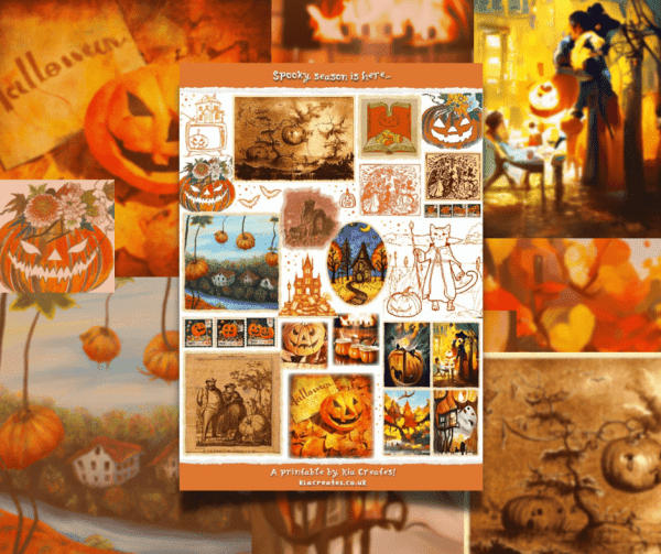 Spooky Season Printable - Halloween Journaling Ephemera - Preview only - Download hq pdf file from kiacreates.co.uk