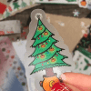 Clear christmas tree sticker