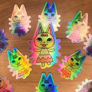 Merry ACNH Sticker - Merry the Cat Animal Crossing Sticker - Holographic Vinyl sticker character