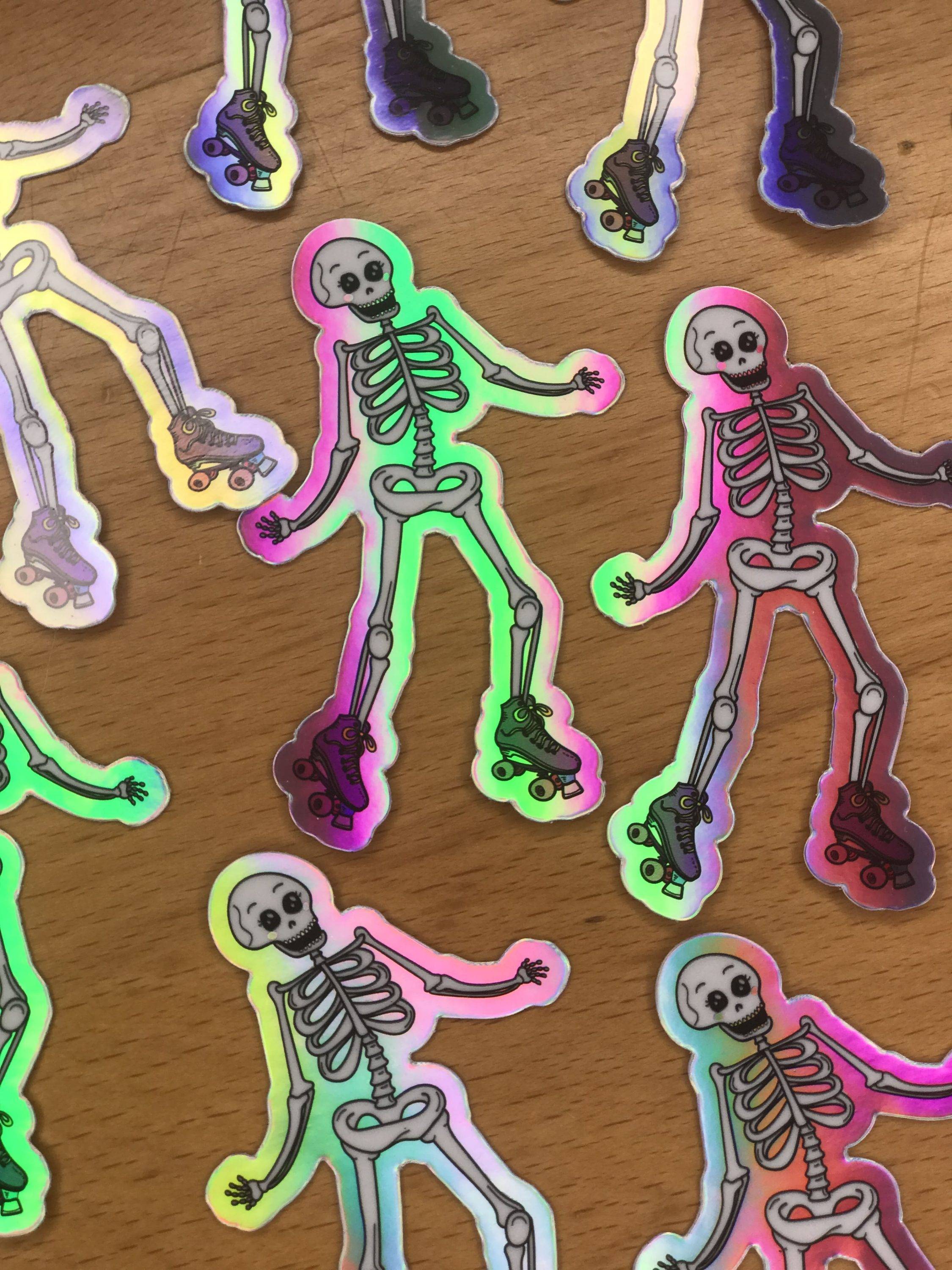 Skating Skeleton Sticker Kia Creates (2)