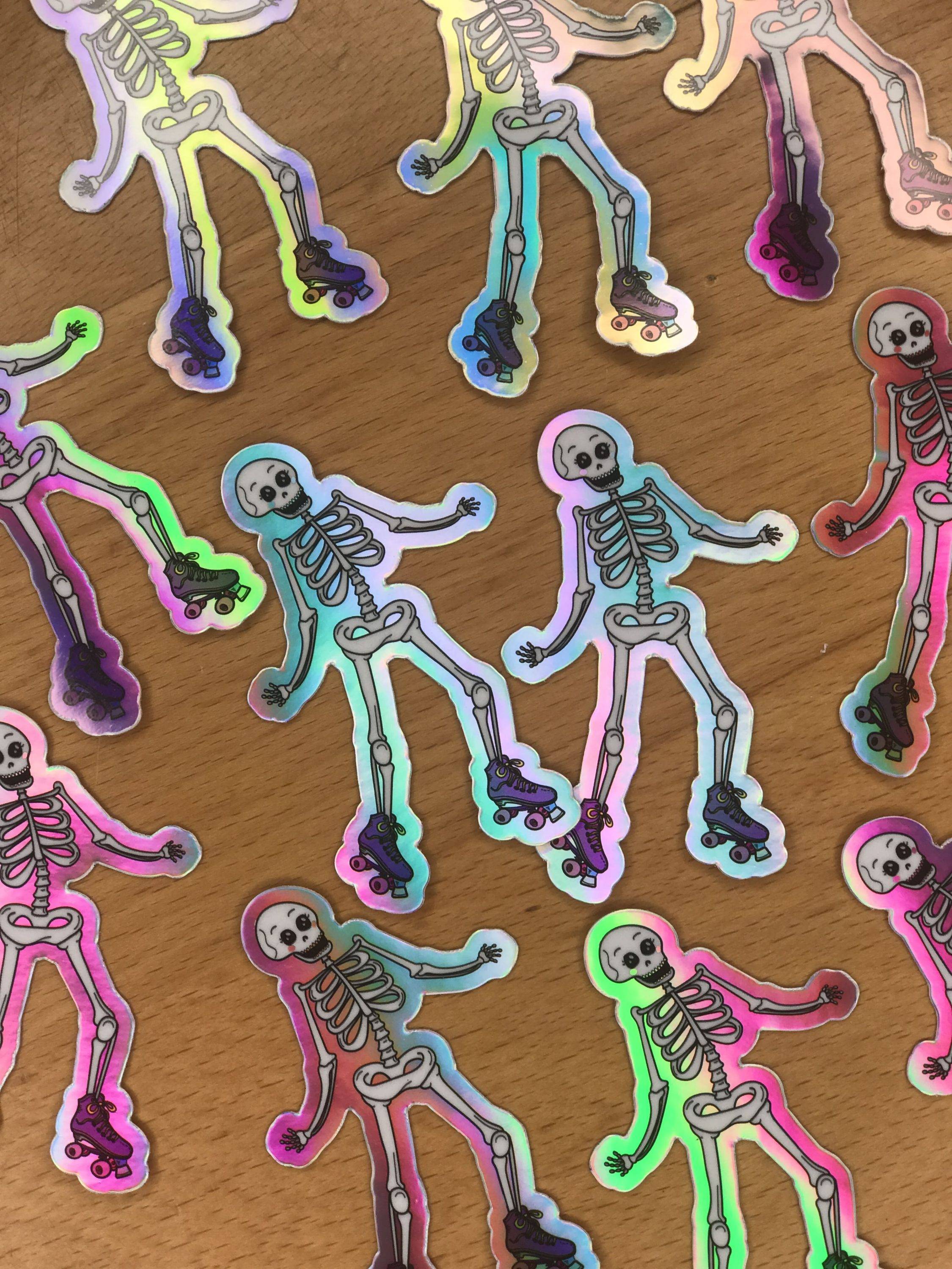 Skating Skeleton Sticker Kia Creates (3)
