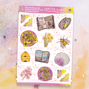 Spring Magic Stickers: Honey, Bees, Daffodils, Crystals, Journals, Art and Magic!