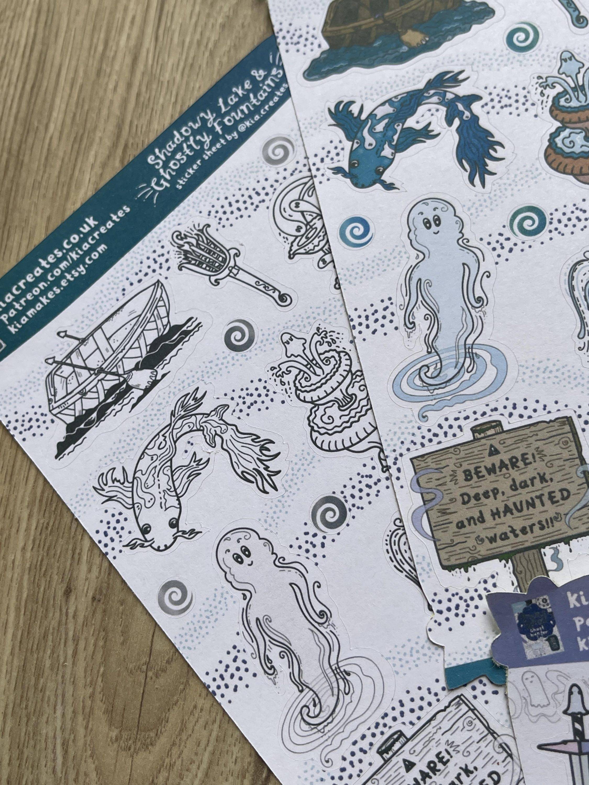 Ghost Sticker Sheet Collections by Kia Creates (1)-min