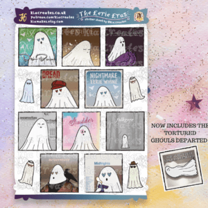 Spooky Swiftie Stickers | Eerie Eras Halloween Sticker Sheet | Taylor Swift Ghost Albums by Kia Creates