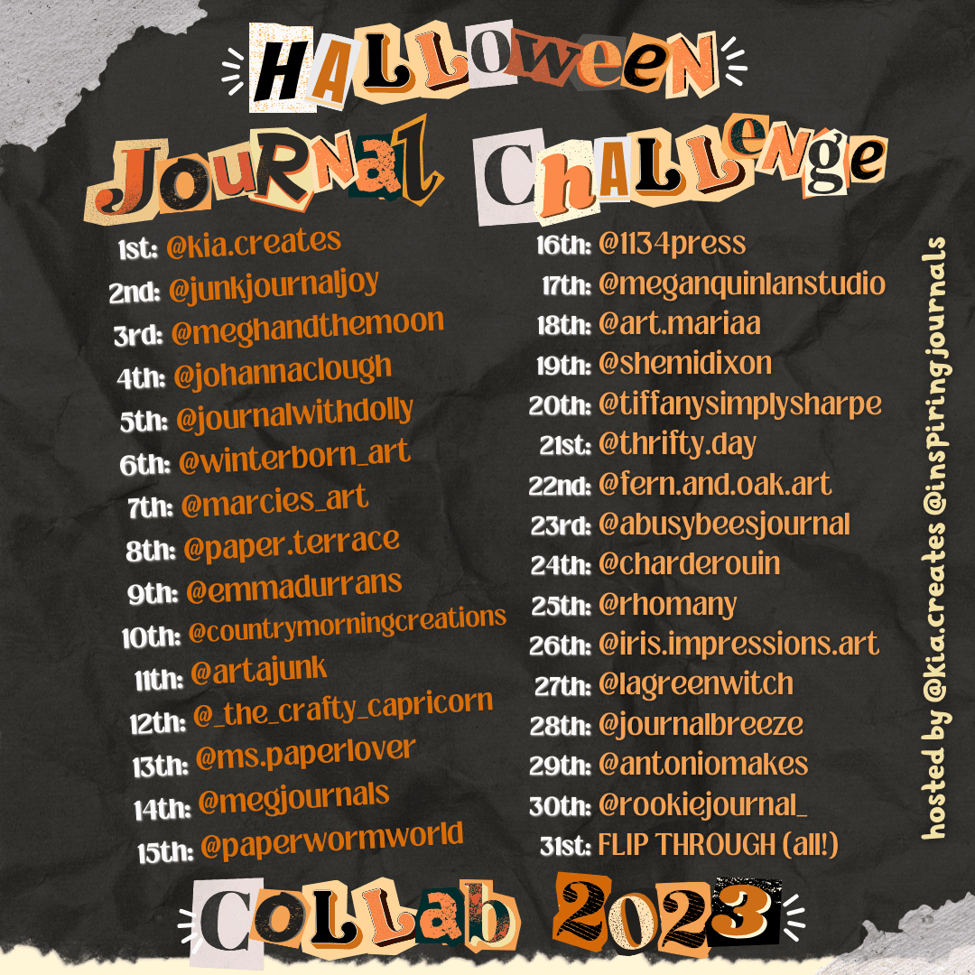 #HalloweenJournalChallenge Collab Creators 2023