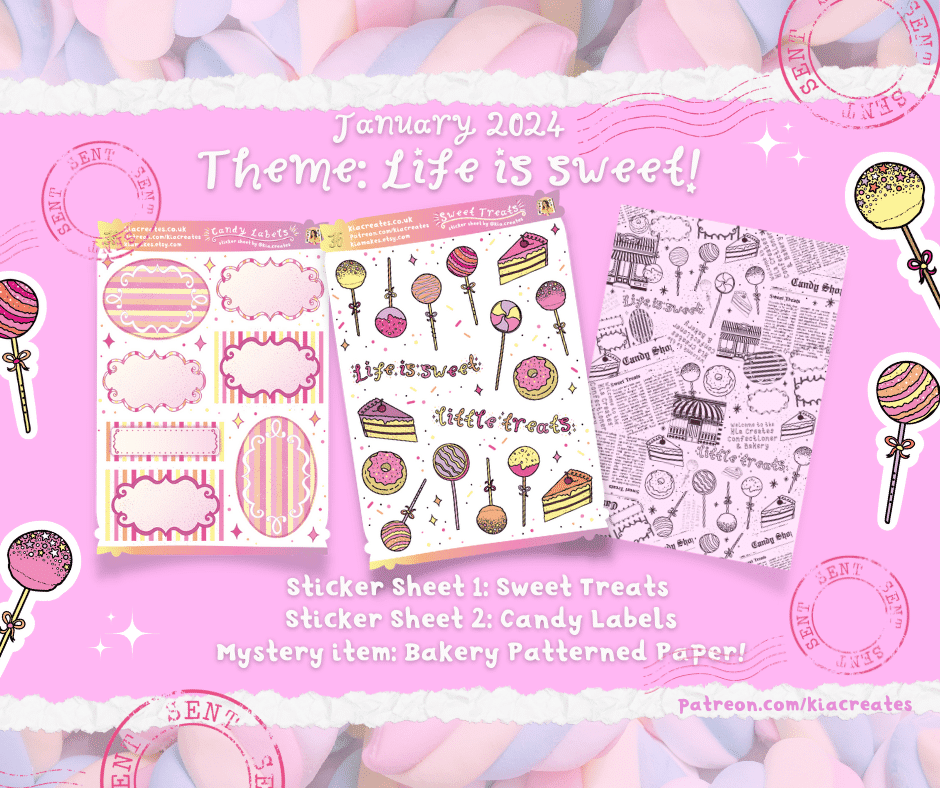 Treasure themed sticker subscription kit - join the Journal Club by Kia Creates for monthly happy mail (4)