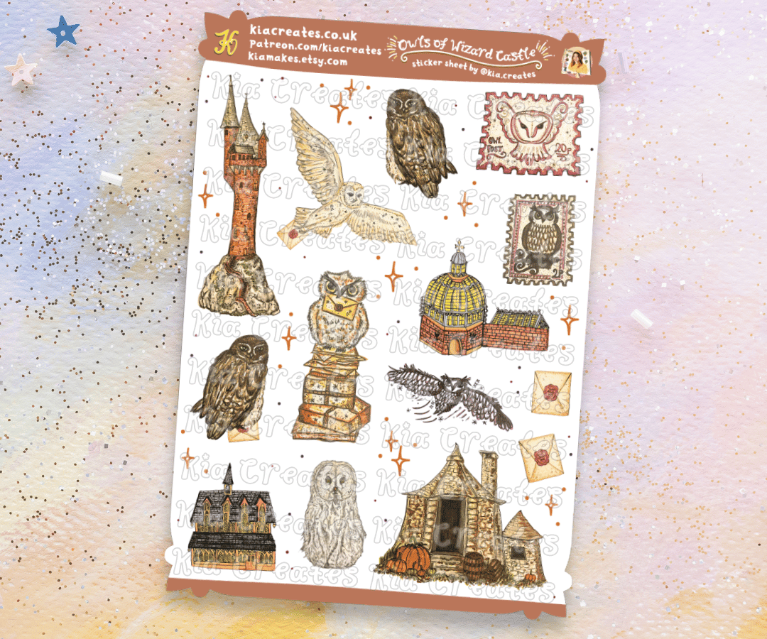 Wizard Castle Owlery Stickers