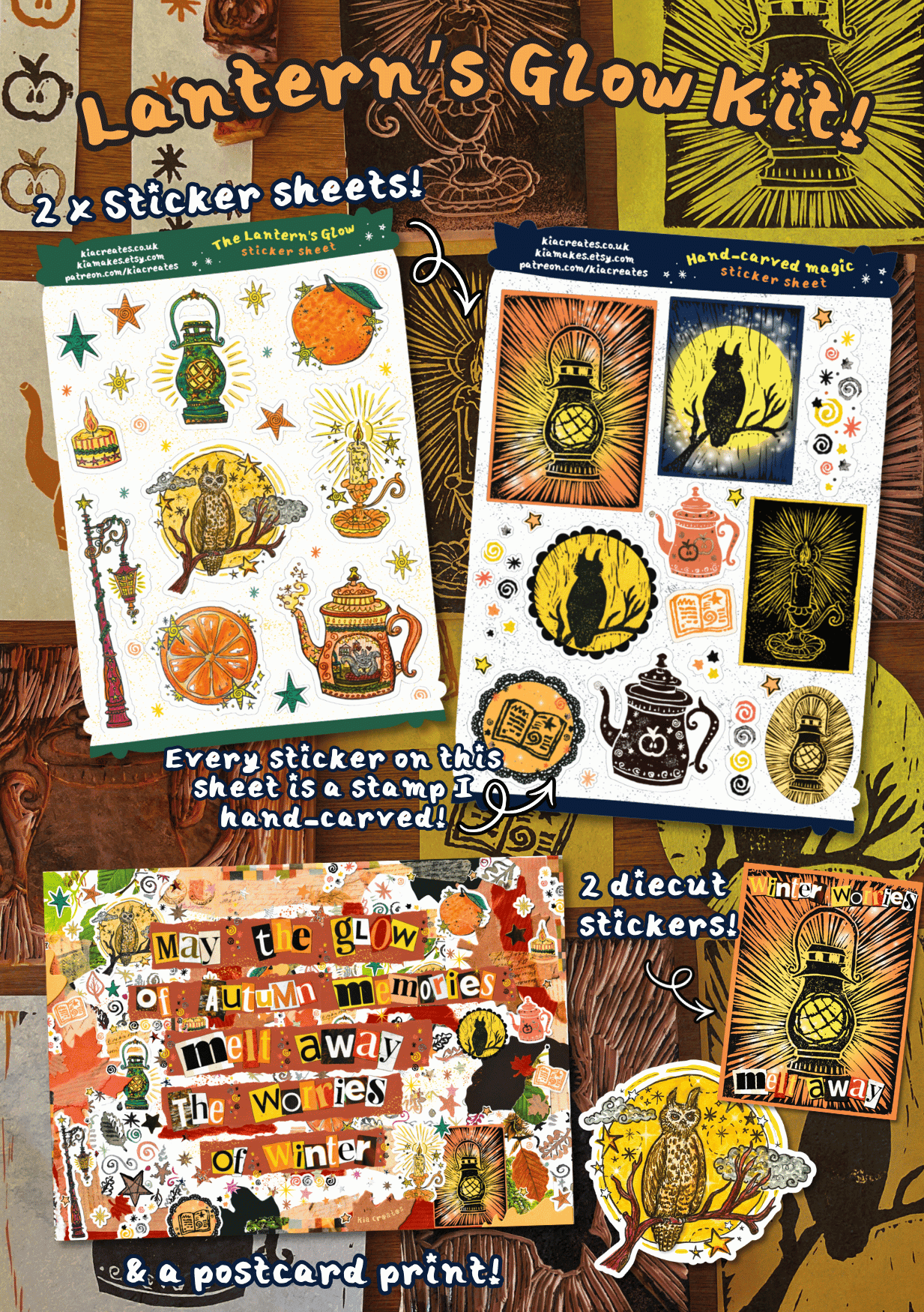 Nov Lanterns Glow journal kit and stickers by Kia's Creative Club on Patreon