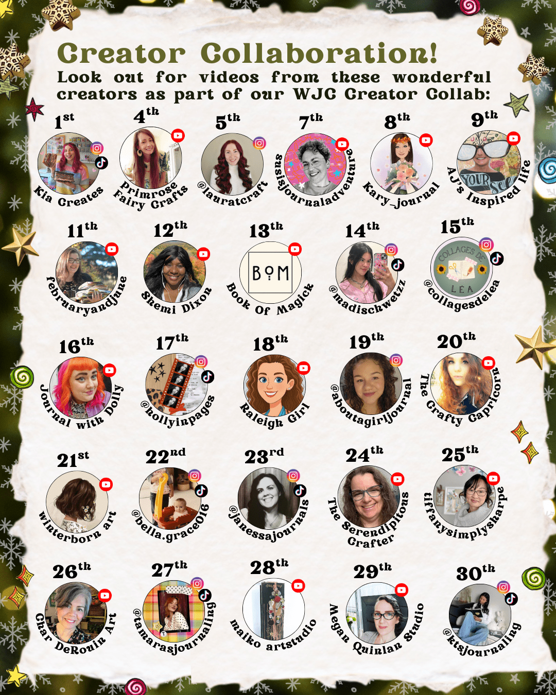 Winter Journal Challenge 2025 Creator Collaboration hosted by Kia Creates