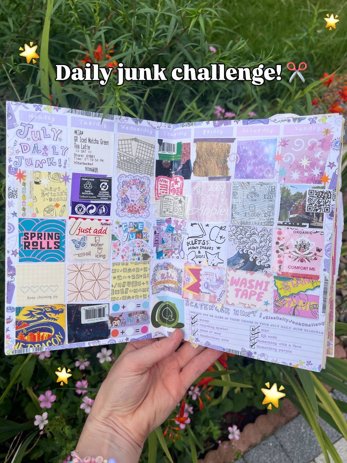 Daily Junk Journal Calendar template by Kia Creates Daily Junk Journal Calendar template by Kia Creates