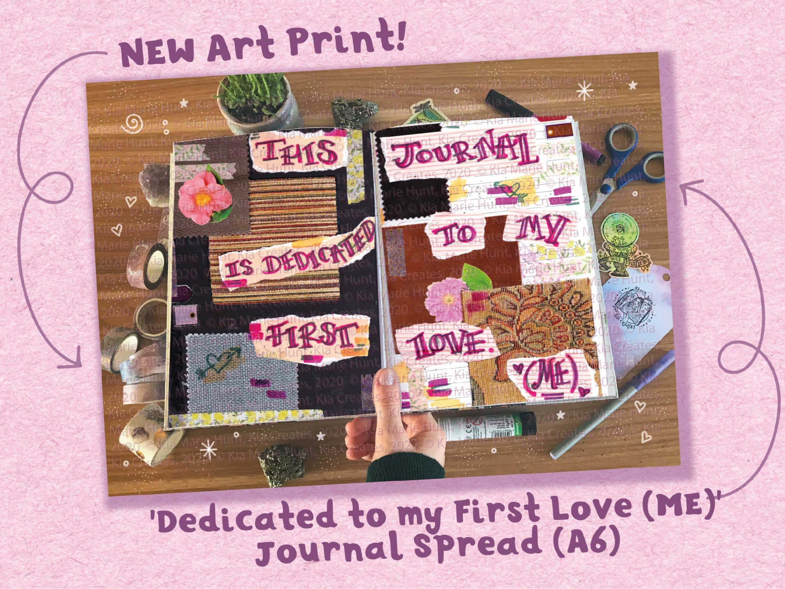 First Love Journal Print by Kia Creates
