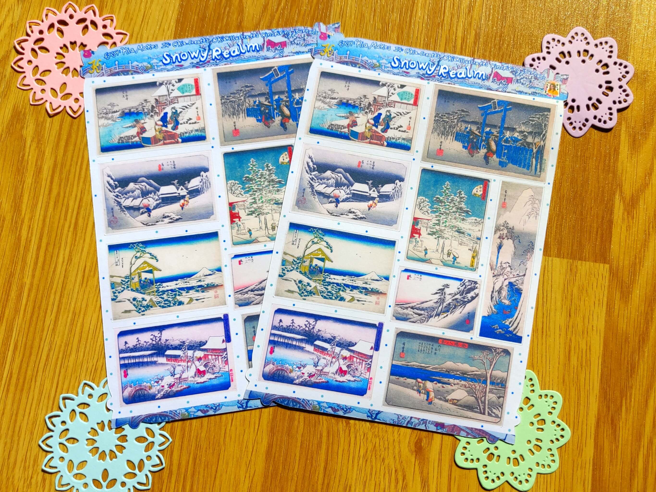 Japanese Sticker Sheets Snowy Realm