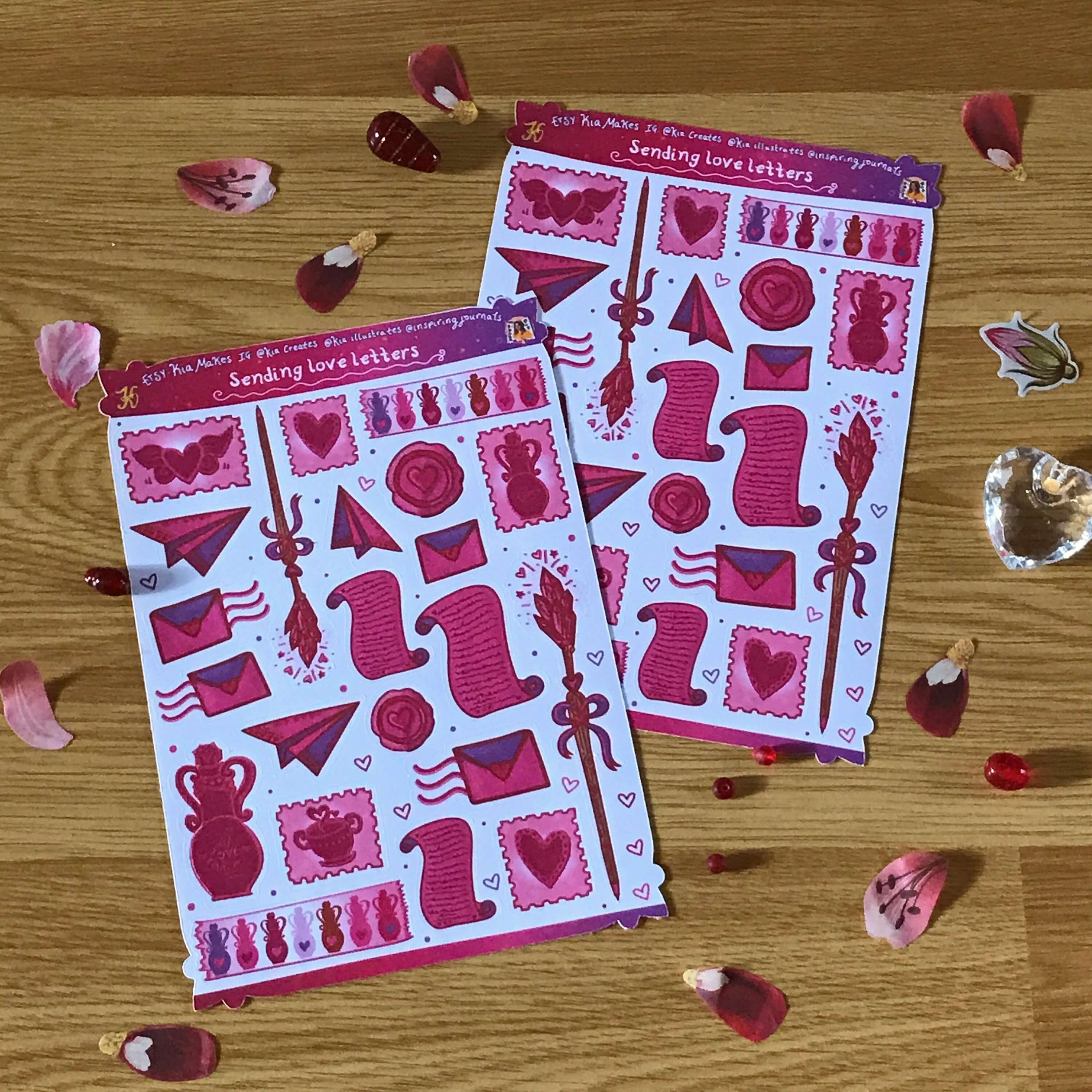 Love Letter Stickers by Kia Creates