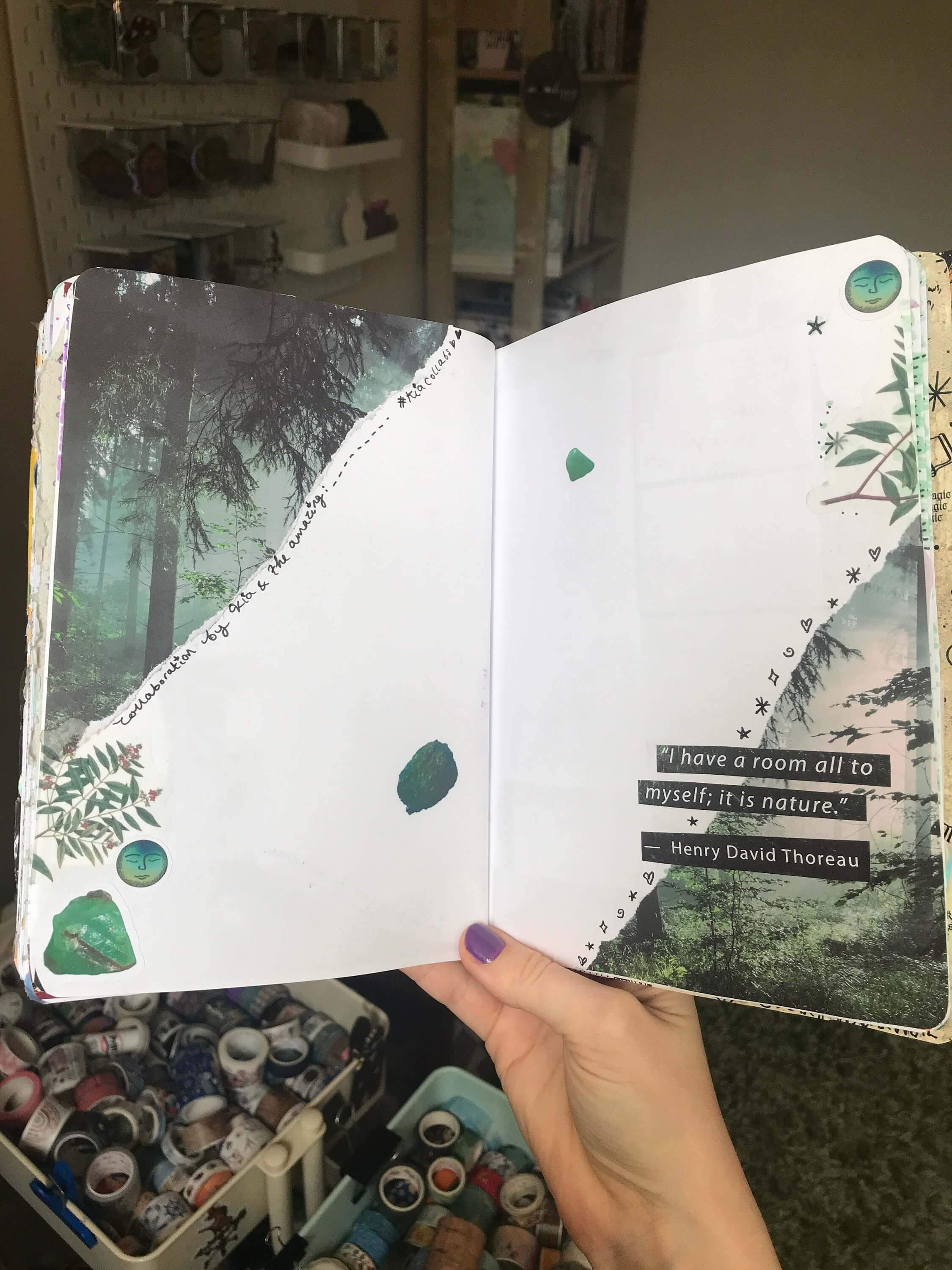 Collab with me journal sheet. Part of the collage journal kit