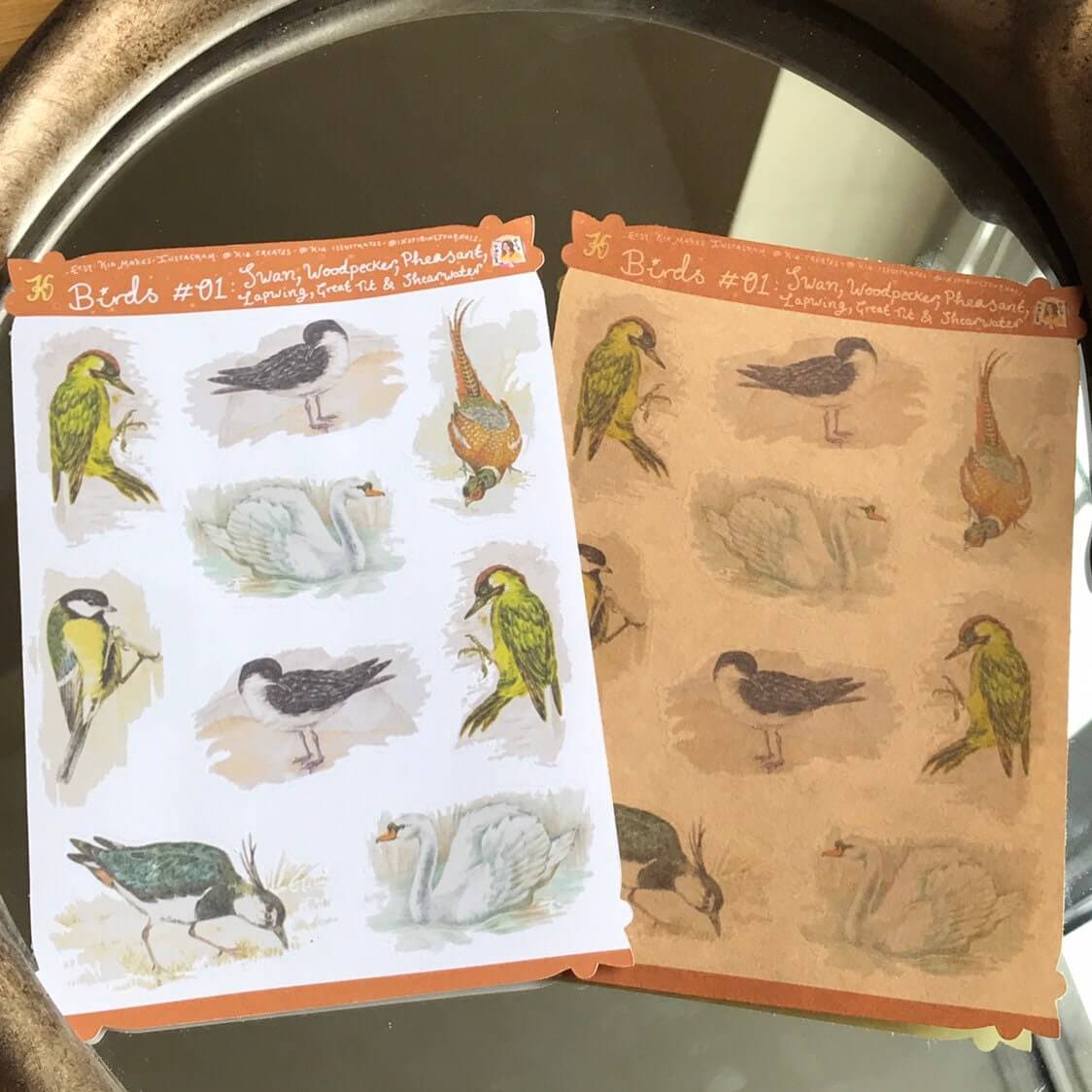 Vintage Bird Stickers 1
