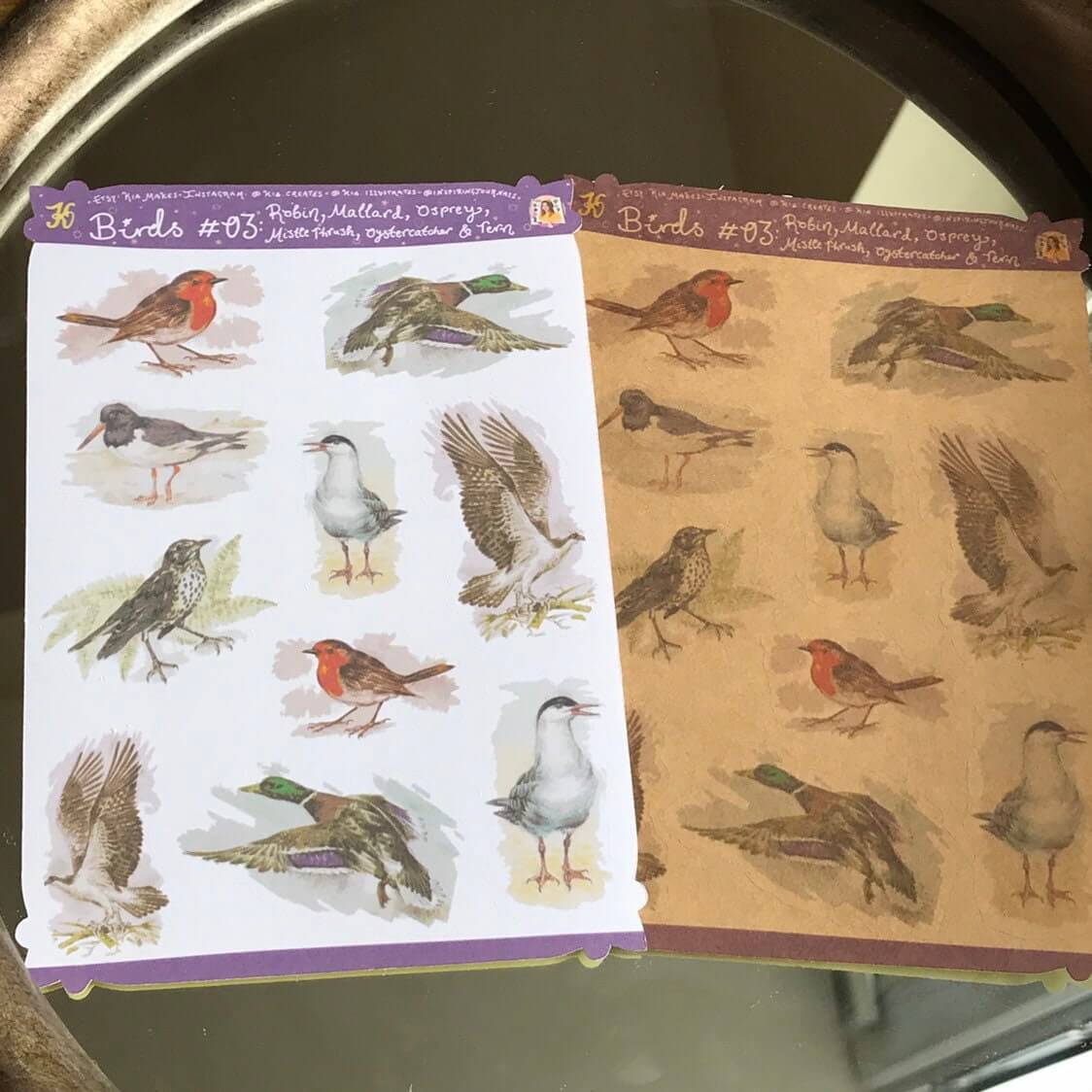 Vintage Bird Stickers 3