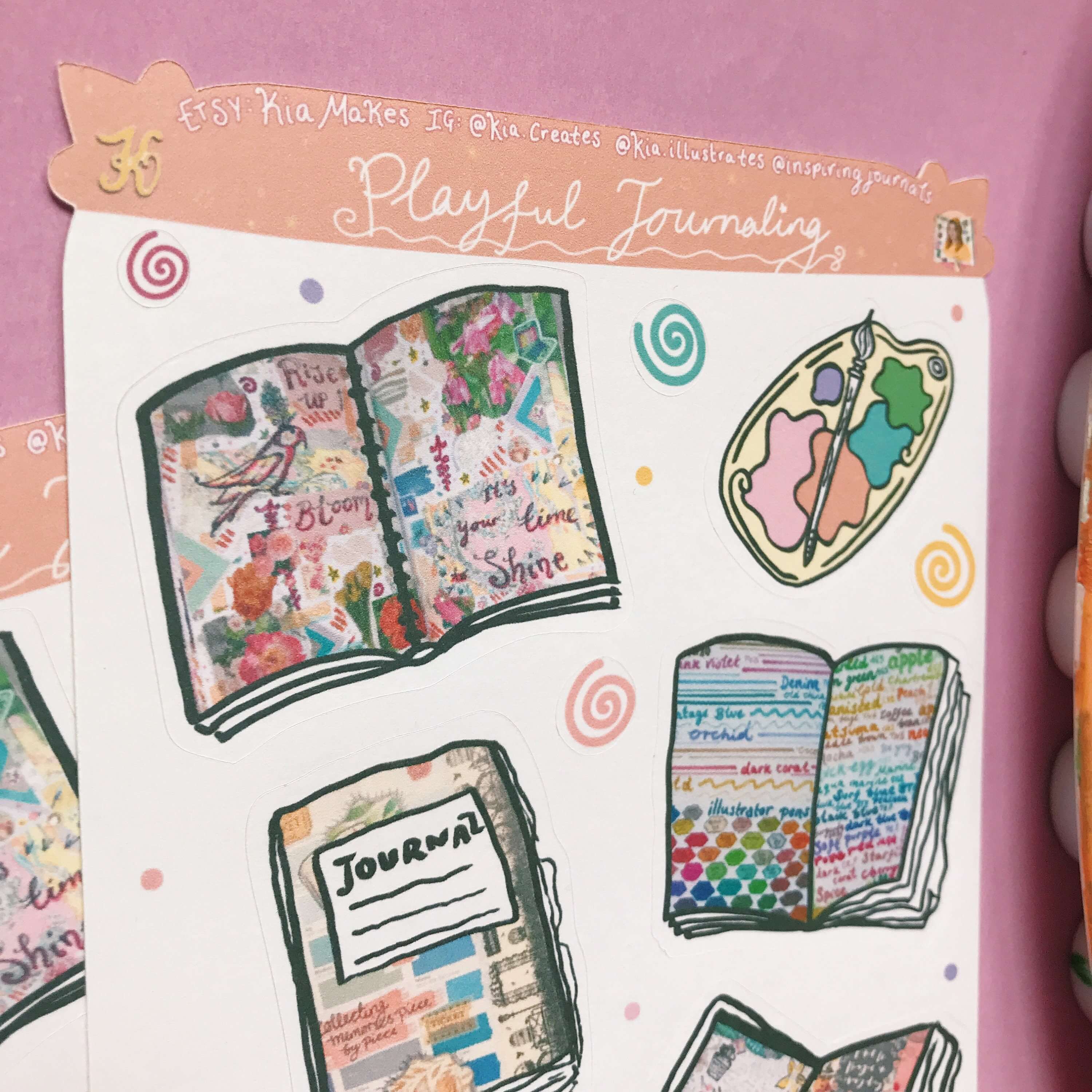 Art Journal Stickers Sheet by Kia Creates