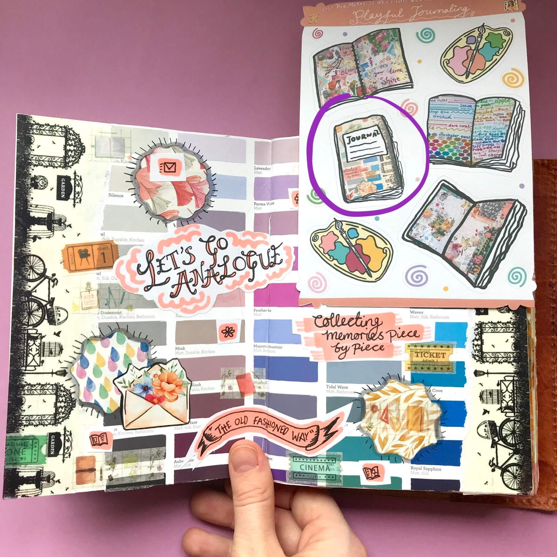 Art Journal Stickers Sheet by Kia Creates