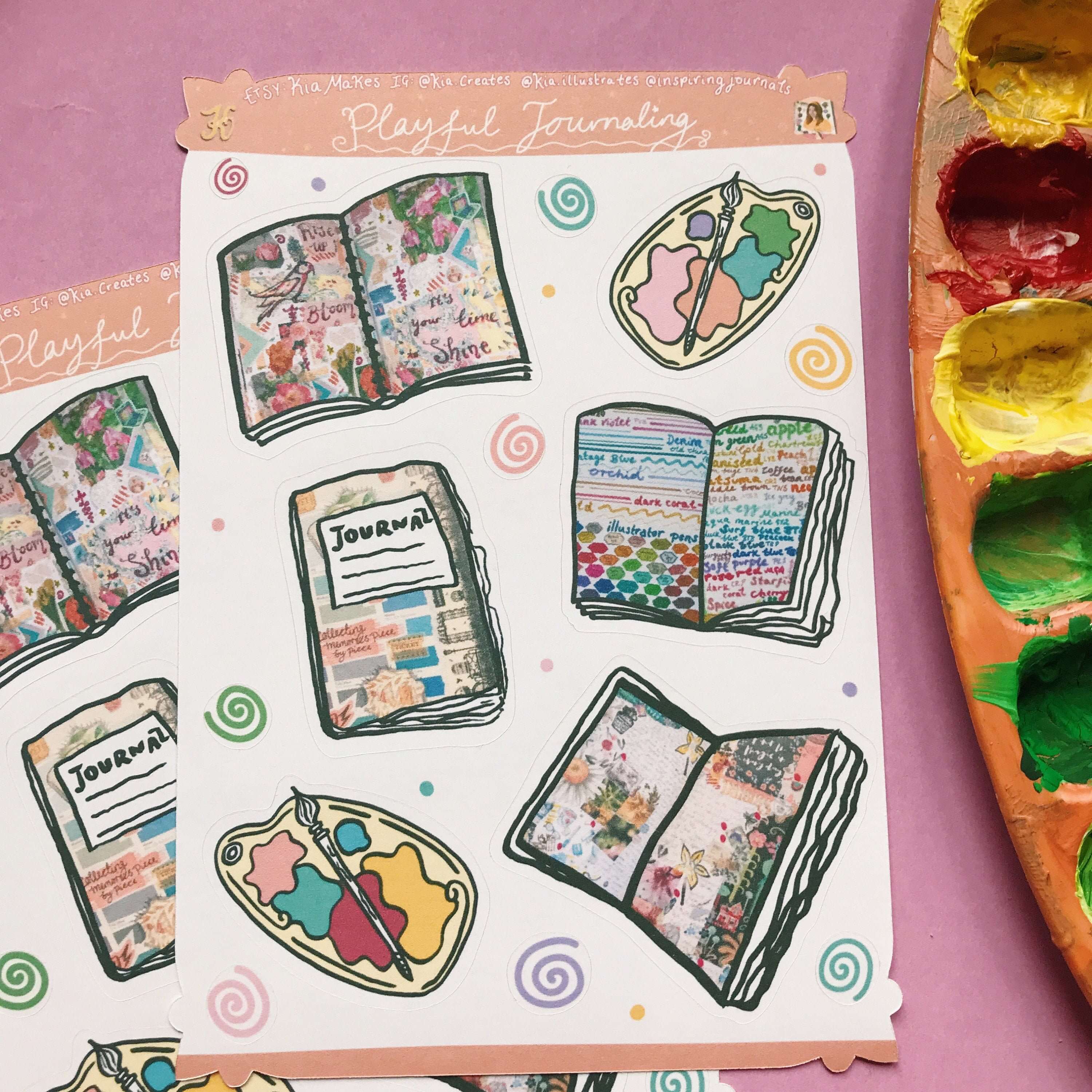 Art Journal Stickers | Journaling Sticker Sheet